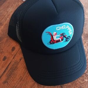 Black Chopper Trucker Hat